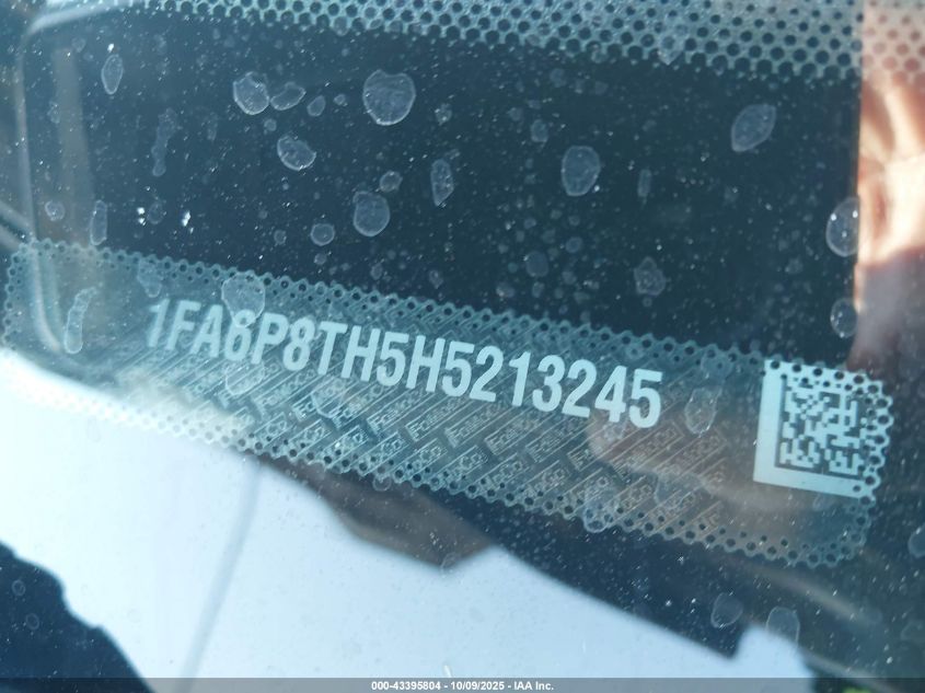 2017 Ford Mustang Ecoboost VIN: 1FA6P8TH5H5213245 Lot: 43395804