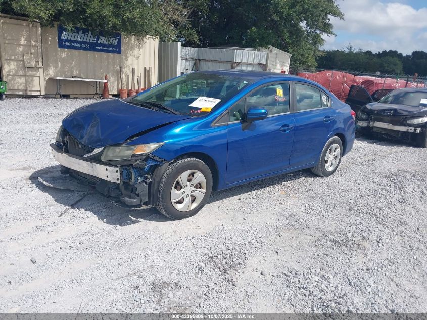 2014 Honda Civic Lx VIN: 19XFB2F52EE014127 Lot: 43395809