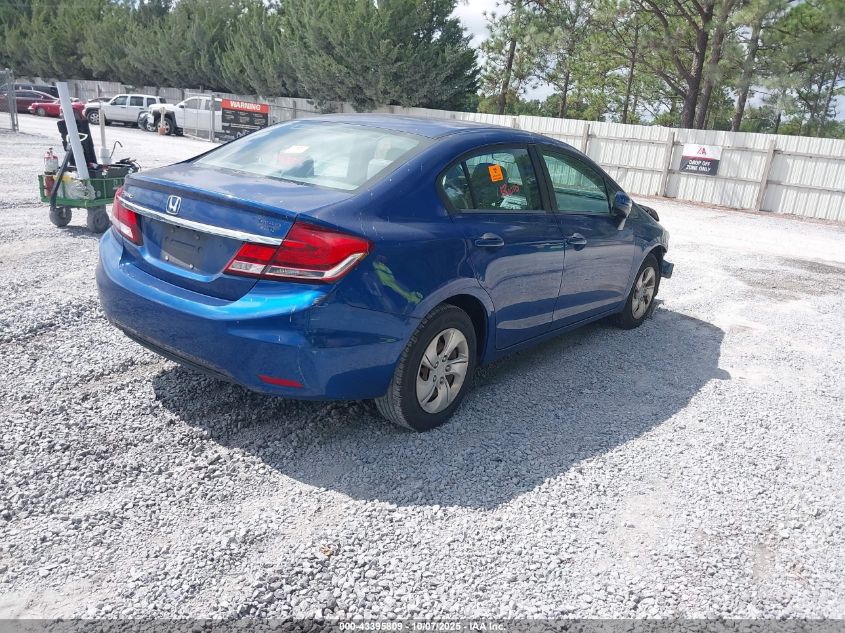2014 Honda Civic Lx VIN: 19XFB2F52EE014127 Lot: 43395809