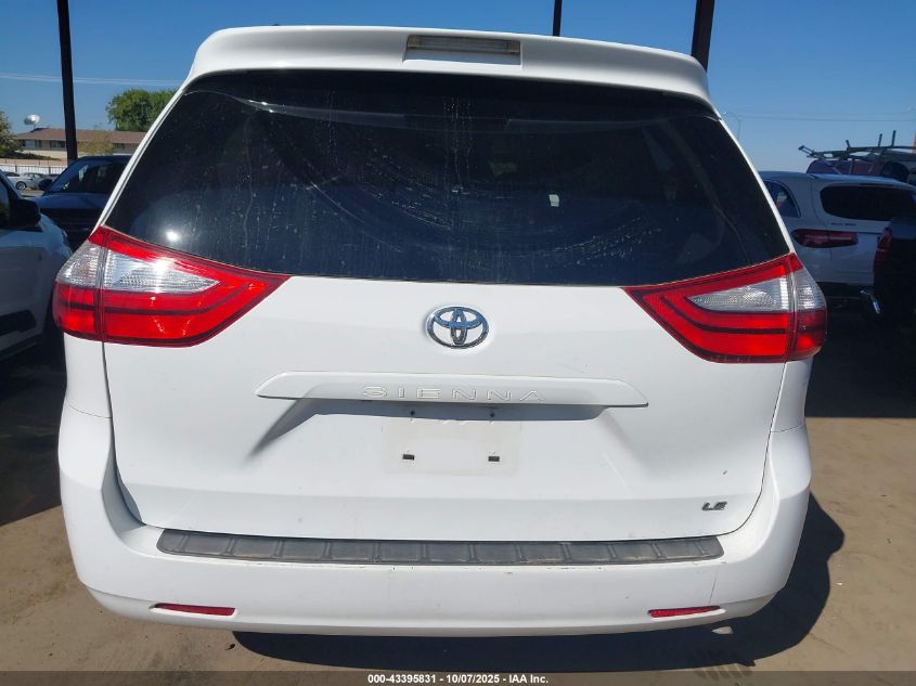 2015 Toyota Sienna Le 8 Passenger VIN: 5TDKK3DC9FS688918 Lot: 43395831