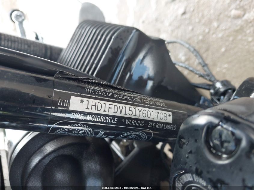 2001 Harley-Davidson Flhr VIN: 1HD1FDV151Y601708 Lot: 43395903