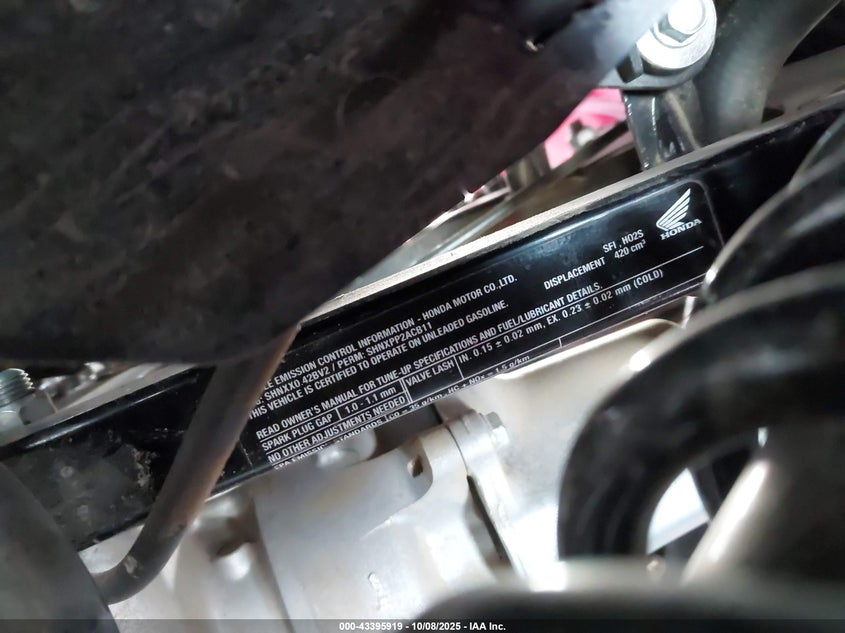 2025 Honda Trx420 Fa VIN: 1HFTE4100SJ100364 Lot: 43395919