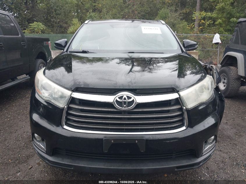 2015 Toyota Highlander Limited V6 VIN: 5TDDKRFH3FS219389 Lot: 43396244