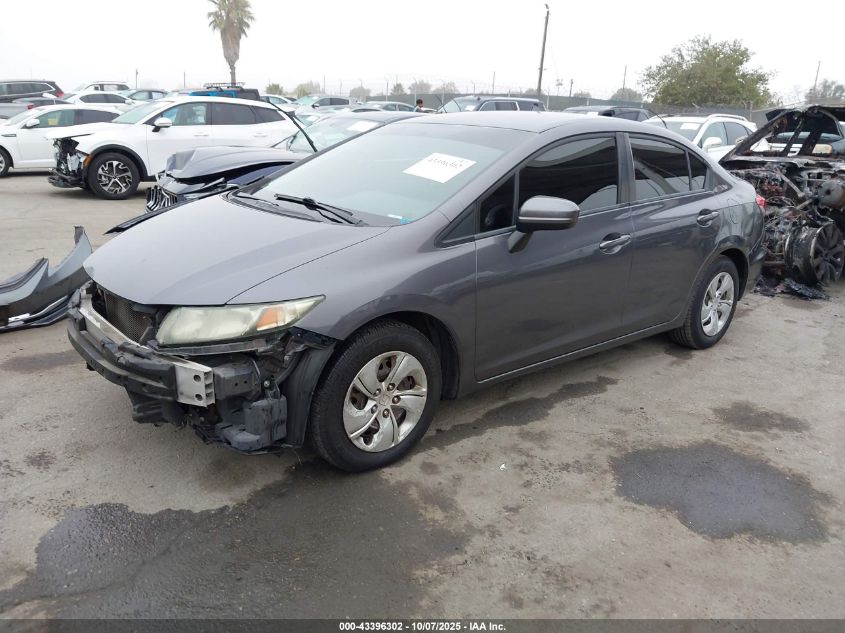 2014 Honda Civic Lx VIN: 2HGFB2F54EH507684 Lot: 43396302