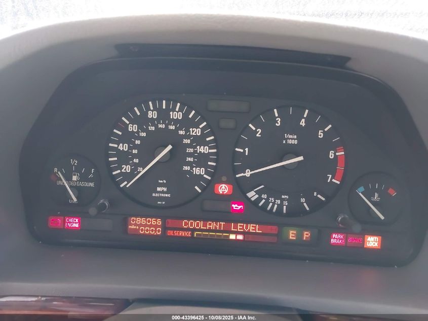 1993 BMW 750 Il Automatic VIN: WBAGC8327PDC81492 Lot: 43396425