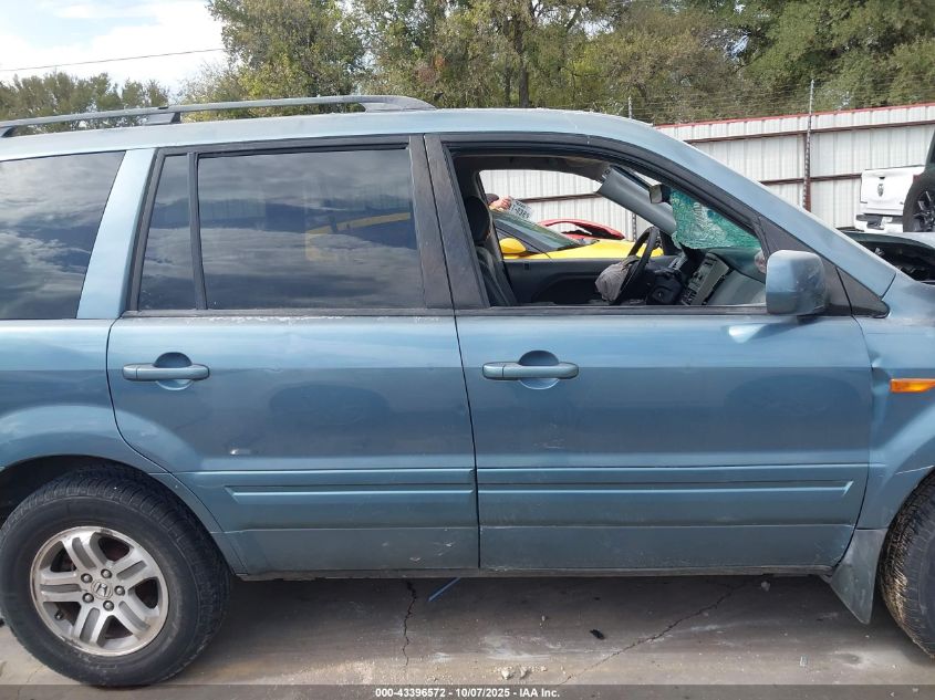 2007 Honda Pilot Ex-L VIN: 2HKYF18587H538434 Lot: 43396572