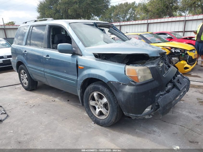 2007 Honda Pilot Ex-L VIN: 2HKYF18587H538434 Lot: 43396572