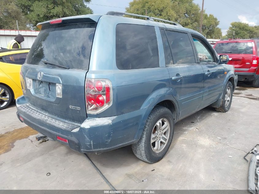 2007 Honda Pilot Ex-L VIN: 2HKYF18587H538434 Lot: 43396572