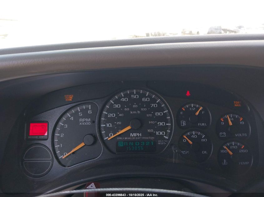 2002 Chevrolet Suburban 1500 Ls VIN: 1GNFK16Z62J129784 Lot: 43396643