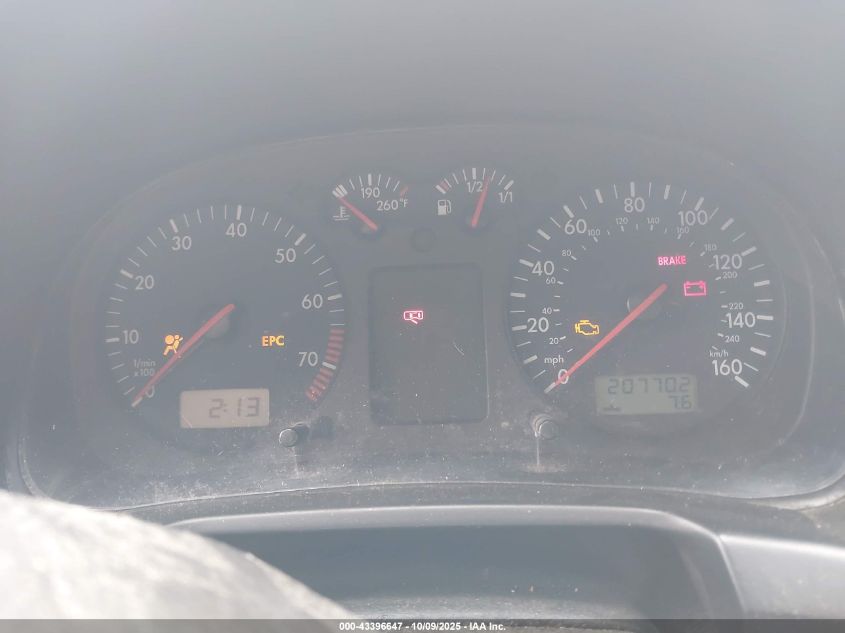 2002 Volkswagen Jetta Gls 1.8L VIN: WVWSE61J82W675762 Lot: 43396647