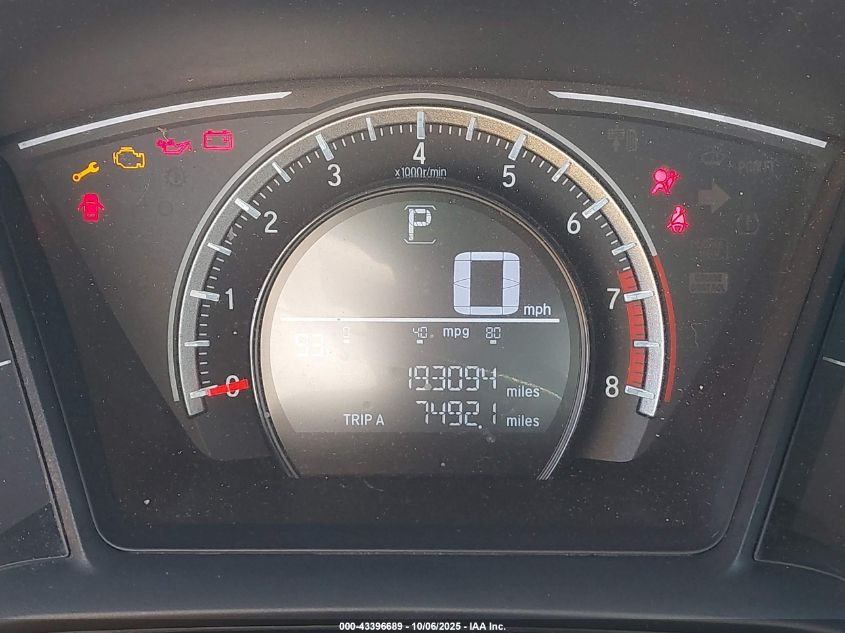 2017 Honda Civic Lx VIN: 19XFC2F5XHE204372 Lot: 43396689