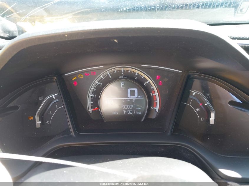 2017 Honda Civic Lx VIN: 19XFC2F5XHE204372 Lot: 43396689