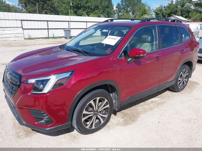 2022 Subaru Forester Limited VIN: JF2SKAPC7NH502734 Lot: 43396807