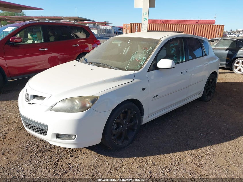 2009 Mazda Mazda3 S Sport white hatchback gasoline JM1BK343791188130 photo #3