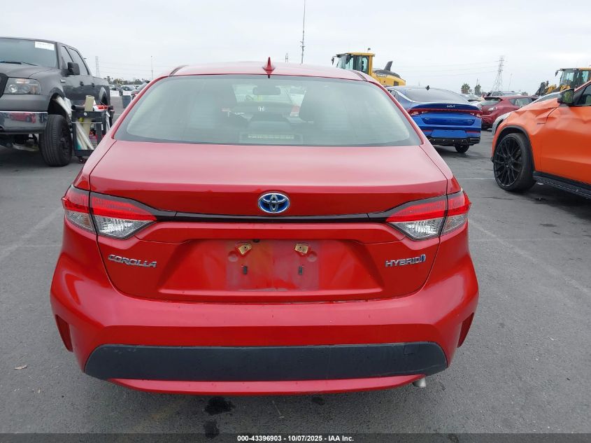 2020 Toyota Corolla Hybrid Le VIN: JTDEBRBE7LJ010021 Lot: 43396903