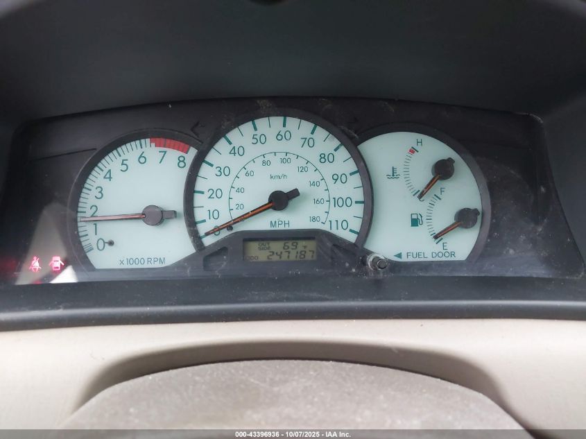 2004 Toyota Corolla Le VIN: 2T1BR32E54C293320 Lot: 43396936