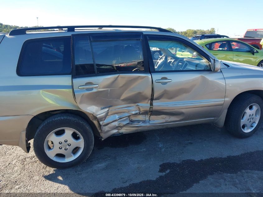 2007 Toyota Highlander Limited V6 VIN: JTEEP21A070228381 Lot: 43396979