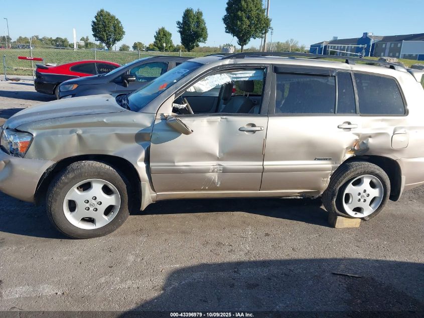 2007 Toyota Highlander Limited V6 VIN: JTEEP21A070228381 Lot: 43396979