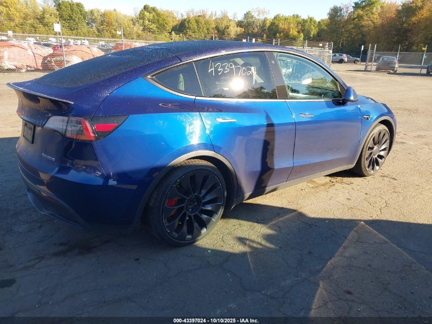 2023 Tesla Model Y Performance Dual Motor All-Wheel Drive VIN: 7SAYGDEF4PF711895 Lot: 43397024