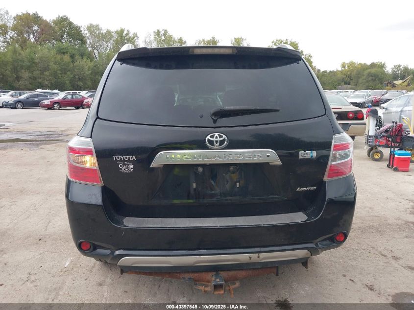2009 Toyota Highlander Hybrid Limited VIN: JTEEW44A992037558 Lot: 43397545