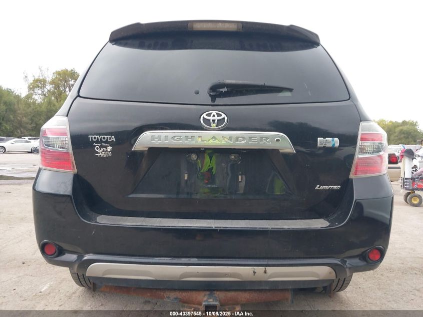 2009 Toyota Highlander Hybrid Limited VIN: JTEEW44A992037558 Lot: 43397545