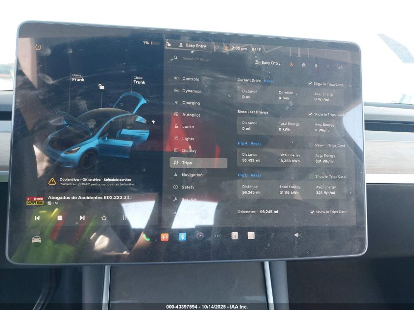 2020 Tesla Model Y Long Range Dual Motor All-Wheel Drive/Performance Dual Motor All-Wheel Drive VIN: 5YJYGDEF4LF057293 Lot: 43397594