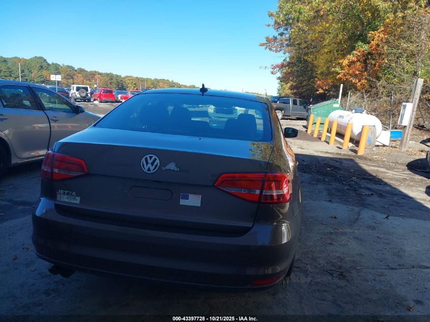 2015 Volkswagen Jetta 2.0L S VIN: 3VW2K7AJ8FM349705 Lot: 43397728