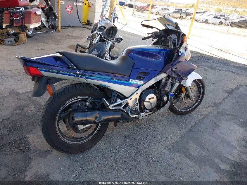 1992 Yamaha Fj1200 VIN: JYA4AHE02NA005106 Lot: 43397775