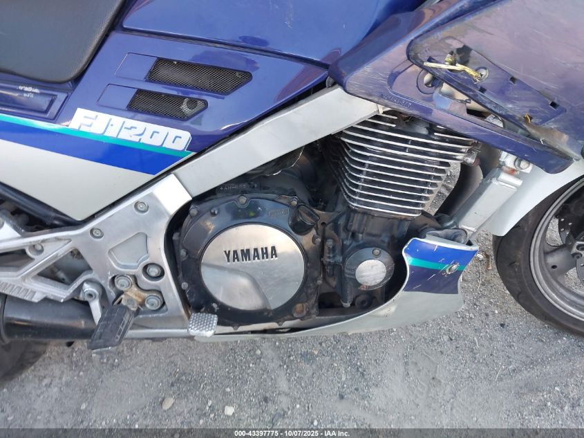 1992 Yamaha Fj1200 VIN: JYA4AHE02NA005106 Lot: 43397775