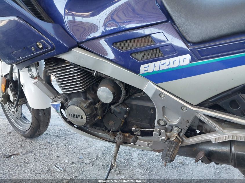 1992 Yamaha Fj1200 VIN: JYA4AHE02NA005106 Lot: 43397775