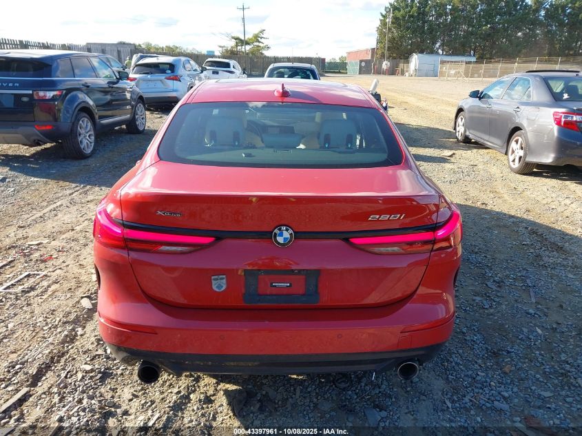 2021 BMW 228I Gran Coupe xDrive VIN: WBA73AK02M7G61423 Lot: 43397961