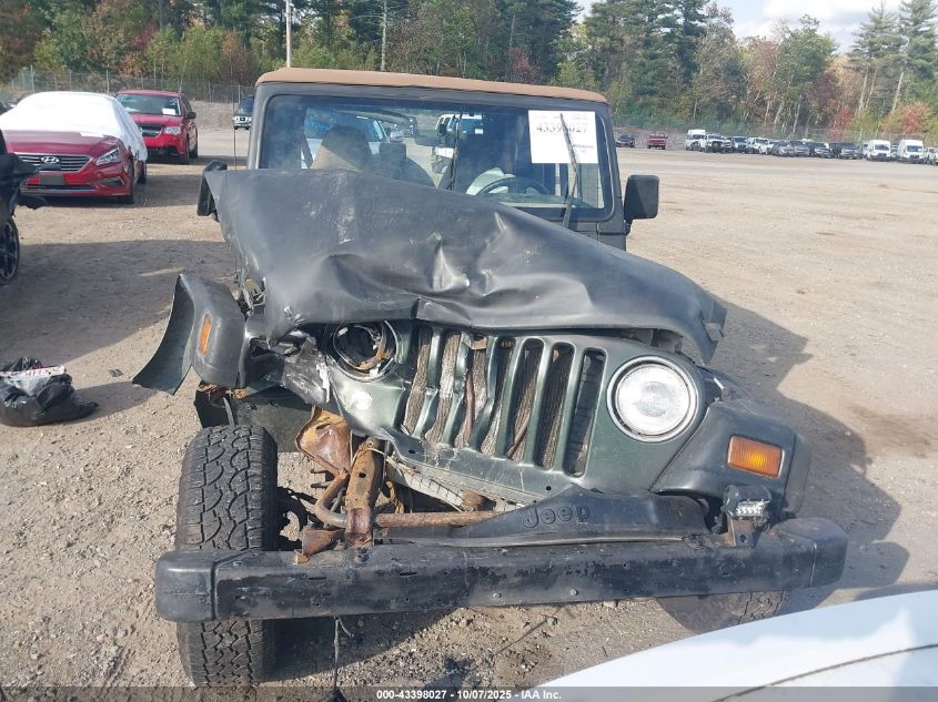 1997 Jeep Wrangler Sport VIN: 1J4FY19SXVP449790 Lot: 43398027