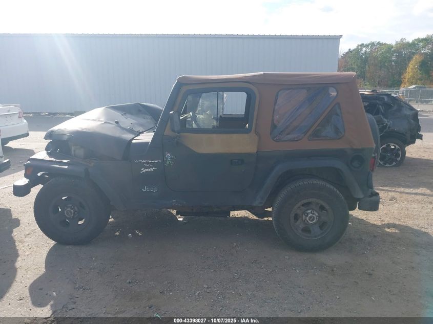 1997 Jeep Wrangler Sport VIN: 1J4FY19SXVP449790 Lot: 43398027