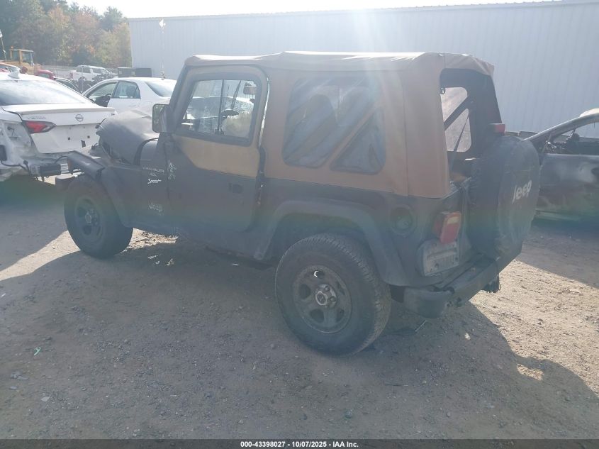 1997 Jeep Wrangler Sport VIN: 1J4FY19SXVP449790 Lot: 43398027