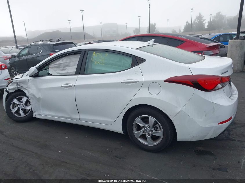 2014 Hyundai Elantra Se VIN: 5NPDH4AE5EH526629 Lot: 43398113