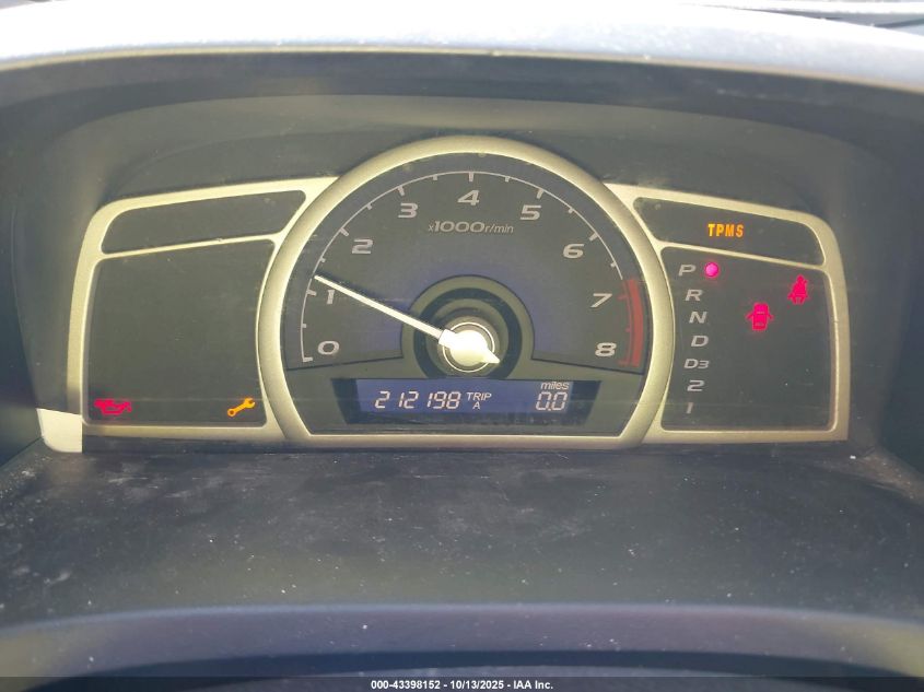 2008 Honda Civic Lx VIN: 1HGFA165X8L036192 Lot: 43398152