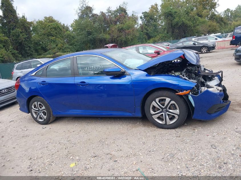 2016 Honda Civic Lx VIN: 19XFC2F51GE025653 Lot: 43398353