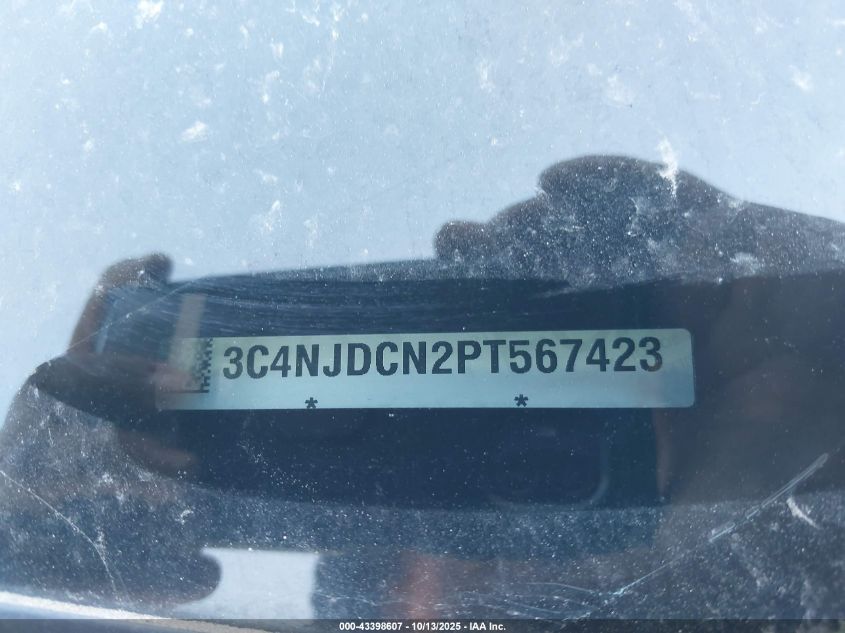 2023 Jeep Compass Limited 4X4 VIN: 3C4NJDCN2PT567423 Lot: 43398607