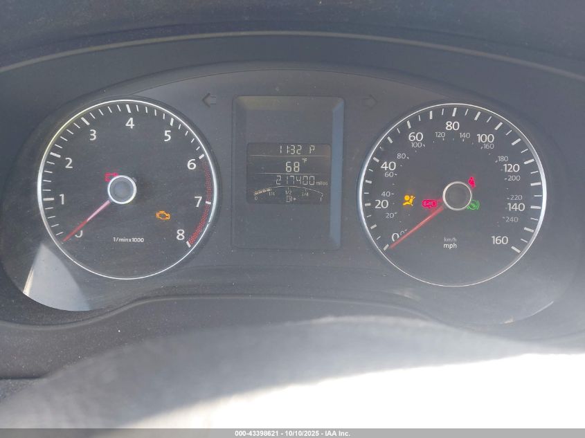 2013 Volkswagen Jetta 2.5L Se VIN: 3VWDP7AJ7DM368821 Lot: 43398621