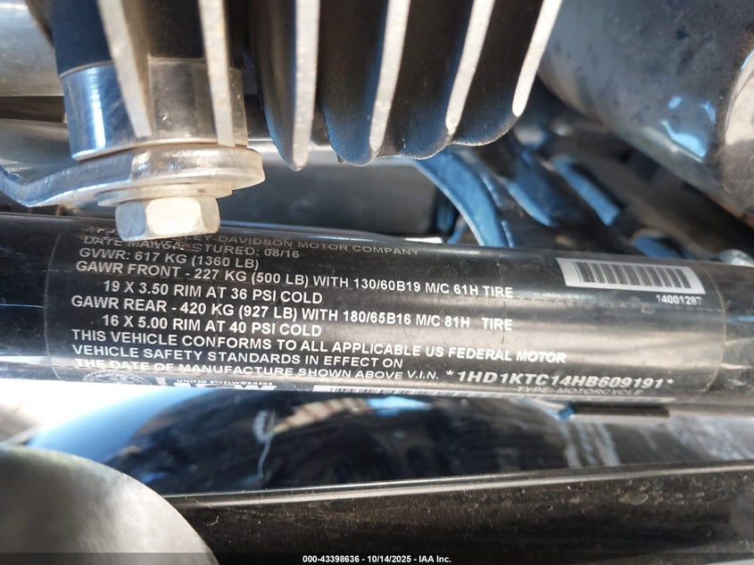 2017 HARLEY-DAVIDSON FLTRXS ROAD GLIDE SPECIAL - 1HD1KTC14HB609191