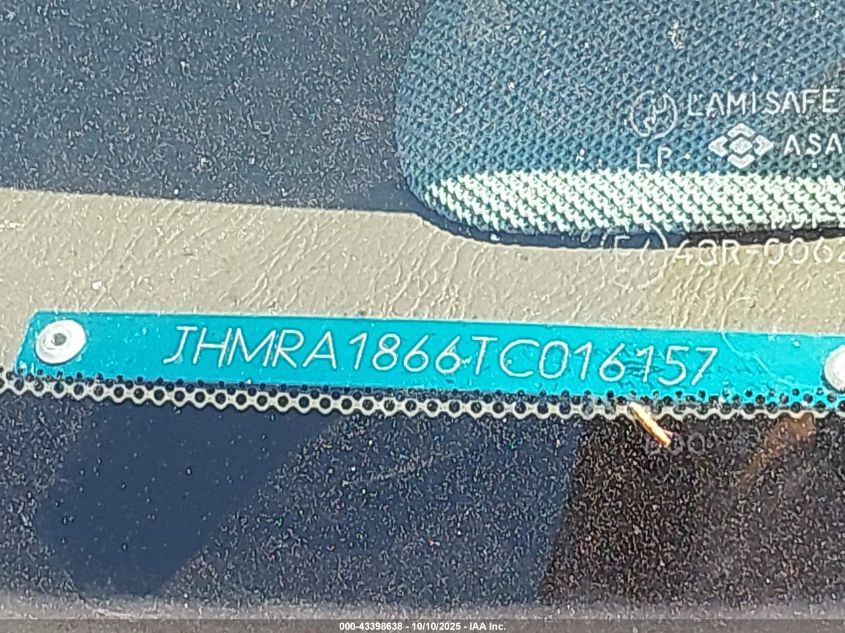 1996 Honda Odyssey Lx VIN: JHMRA1866TC016157 Lot: 43398638