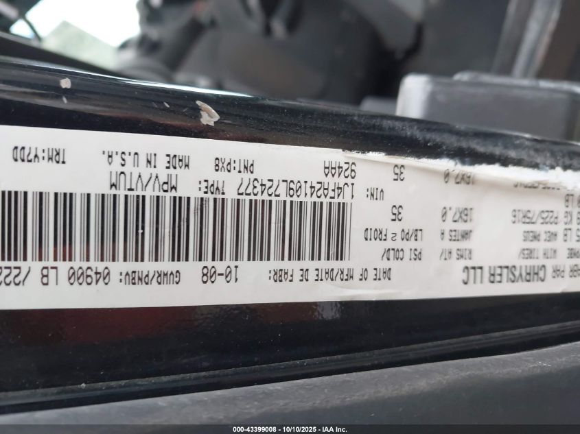 2009 Jeep Wrangler X X VIN: 1J4FA24109L724377 Lot: 43399008