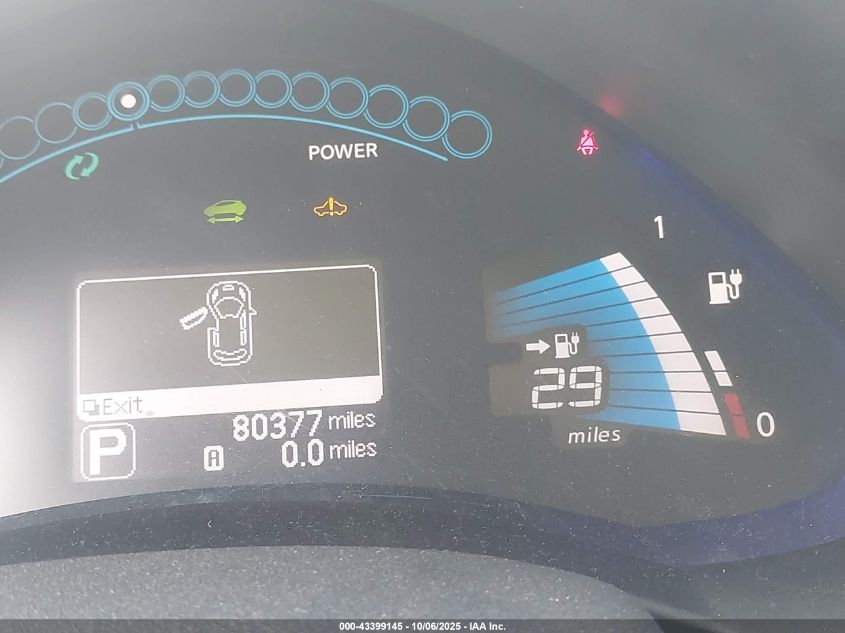 2013 Nissan Leaf S VIN: 1N4AZ0CP0DC400282 Lot: 43399145