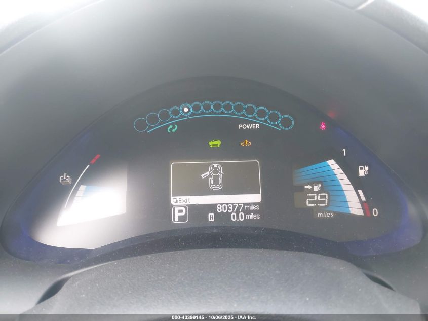 2013 Nissan Leaf S VIN: 1N4AZ0CP0DC400282 Lot: 43399145