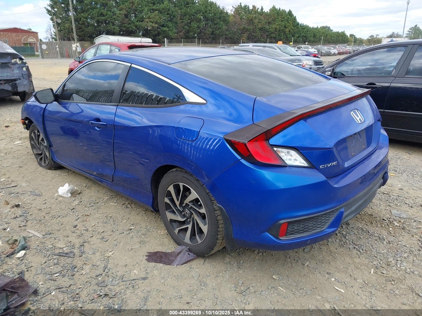 2017 Honda Civic 2.0 Lx-P Blue Lot 111043399269 Vin 2HGFC4B09HH307357