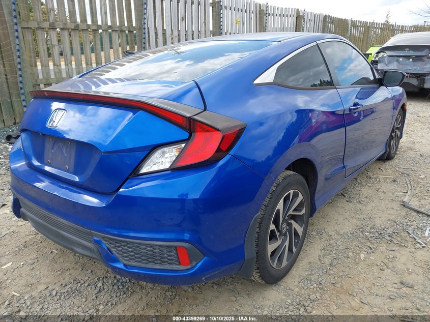 2017 Honda Civic 2.0 Lx-P Blue Lot 111043399269 Vin 2HGFC4B09HH307357