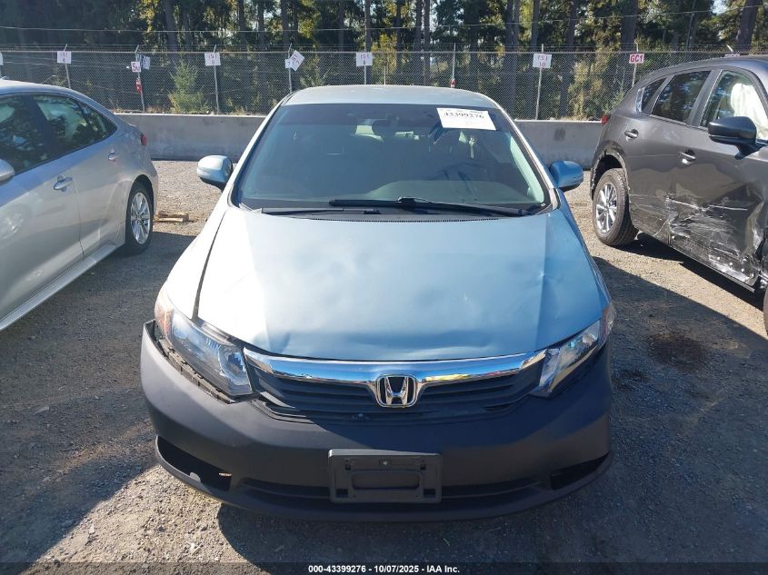 2012 Honda Civic Hybrid VIN: JHMFB4F21CS008409 Lot: 43399276