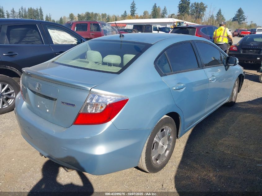 2012 Honda Civic Hybrid VIN: JHMFB4F21CS008409 Lot: 43399276