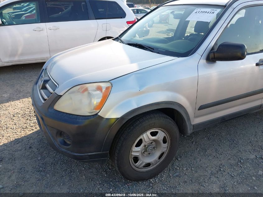 2006 Honda Cr-V Lx VIN: JHLRD68536C012023 Lot: 43399418