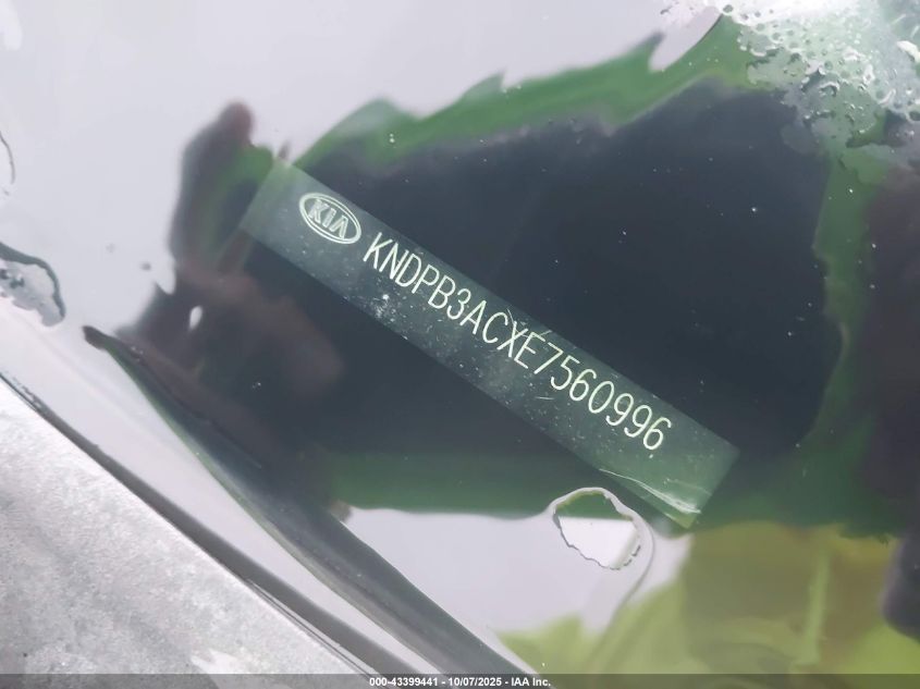 2014 Kia Sportage Lx VIN: KNDPB3ACXE7560996 Lot: 43399441
